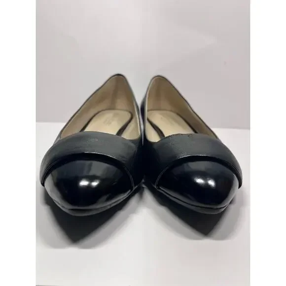 Naturalizer Maxwell black leather Cap Toe Ballet Flats new, size 8 - Picture 8 of 8